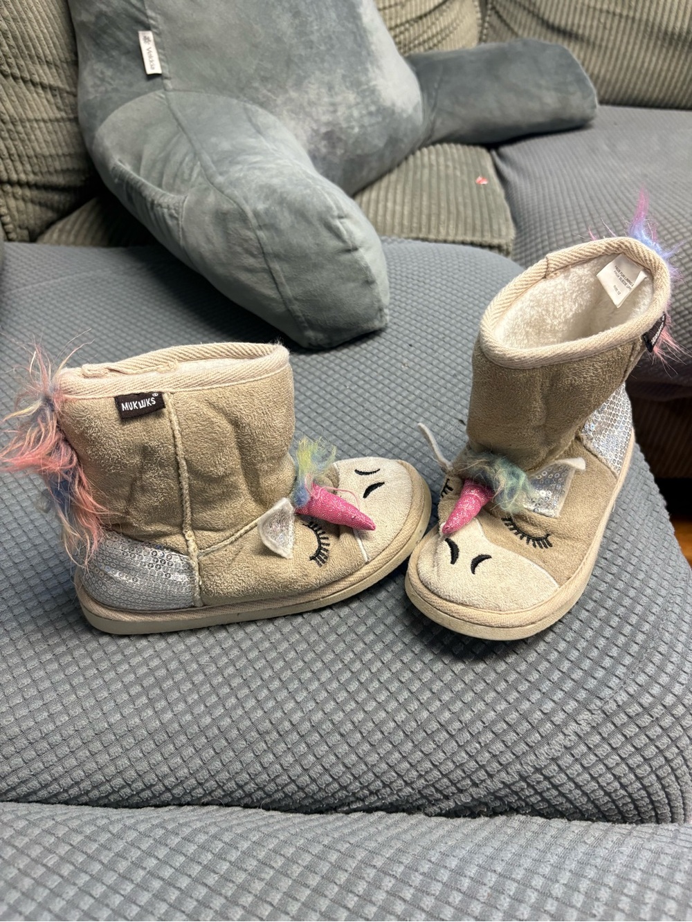 MUK LUKS Kids Luna Unicorn Boots - Size 12 youth